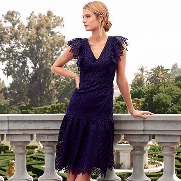 ANTONIO MELANI Dresses & Skirts - Antonio Melani Bella Navy Lace Midi Dress